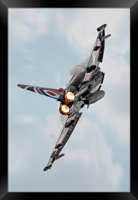 Eurofighter Typhoon Display Jet Afterburner Framed Print by J Biggadike
