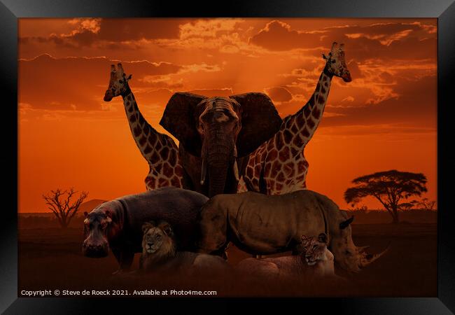 Wild Africa Framed Print by Steve de Roeck