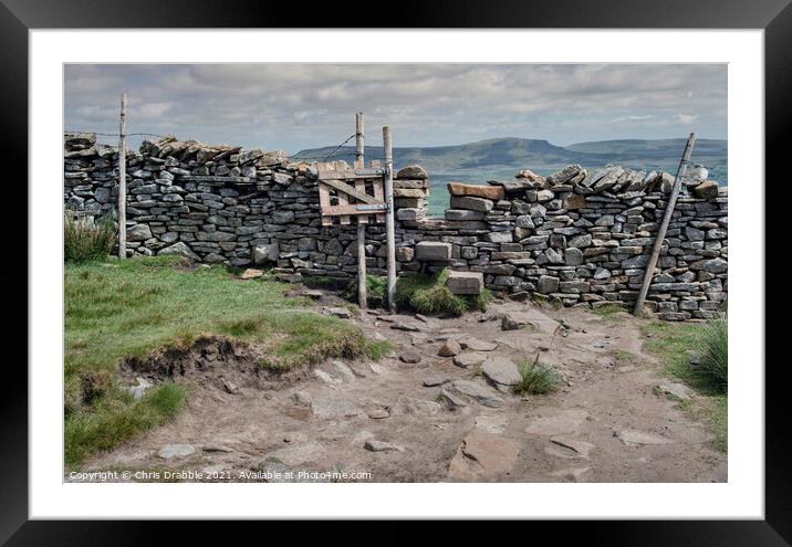 Approaching Penyghent Framed Mounted Print by Chris Drabble