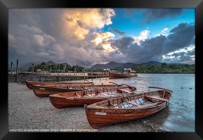 Rowing boats Framed Print by stephen cooper