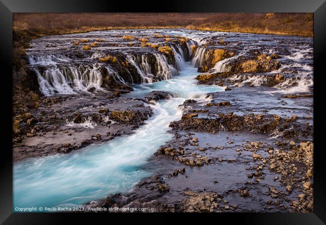 Bruarfoss waterfall in Iceland Framed Print by Paulo Rocha
