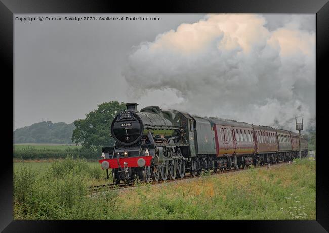 45596 'Bahamas'  steam train West Somerset Steam Express Framed Print by Duncan Savidge