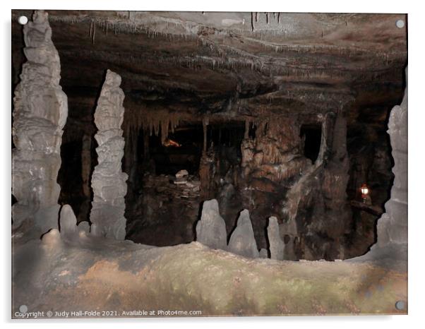 Cave Exploration Acrylic by Judy Hall-Folde