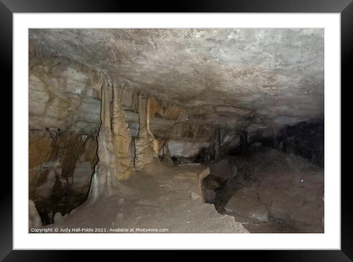 Raccoon Mountain Cave Walk Framed Mounted Print by Judy Hall-Folde
