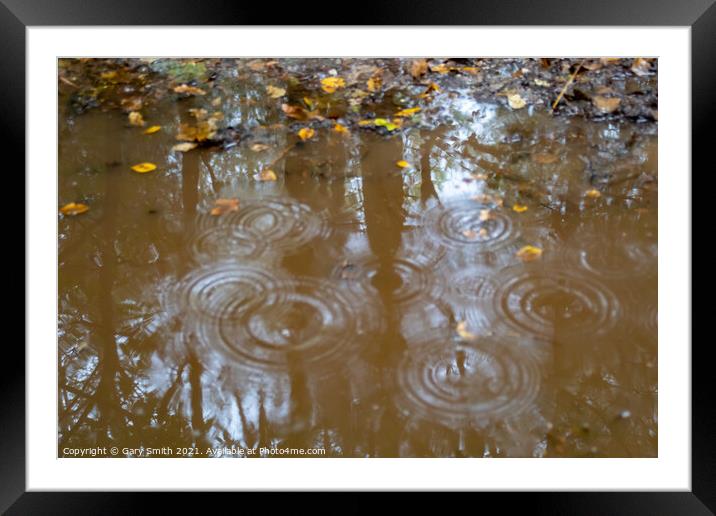 Raindrops  Framed Mounted Print by GJS Photography Artist