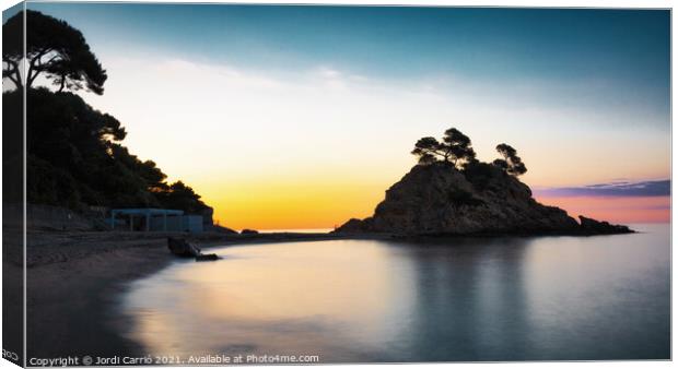 Blue hour at dawn in Cap Roig, Costa Brava, Catalonia - 8 Canvas Print by Jordi Carrio