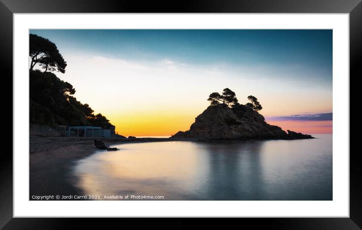 Blue hour at dawn in Cap Roig, Costa Brava, Catalonia - 8 Framed Mounted Print by Jordi Carrio