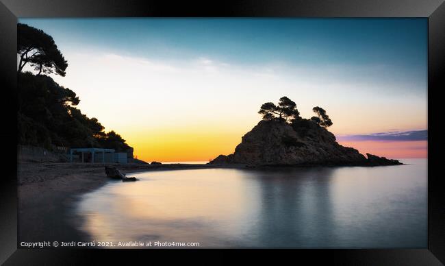 Blue hour at dawn in Cap Roig, Costa Brava, Catalonia - 8 Framed Print by Jordi Carrio