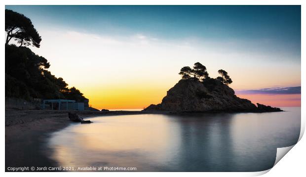 Blue hour at dawn in Cap Roig, Costa Brava, Catalonia - 8 Print by Jordi Carrio