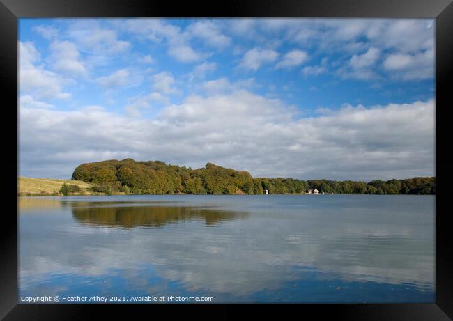 Reflections at Talkin Tarn Framed Print by Heather Athey