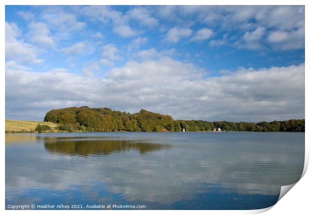 Reflections at Talkin Tarn Print by Heather Athey