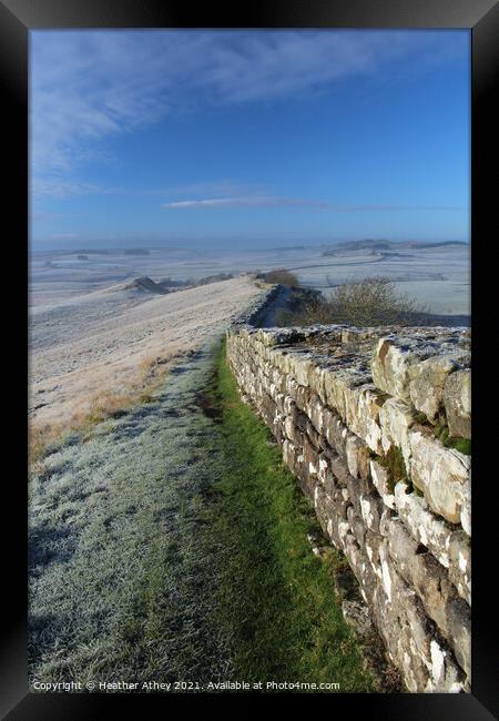 Frost on Hadrian's Wall Framed Print by Heather Athey