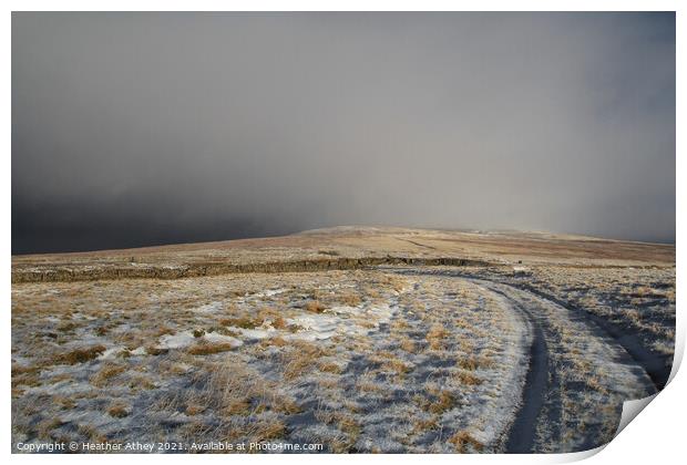 Snowstorm on Hartside Print by Heather Athey