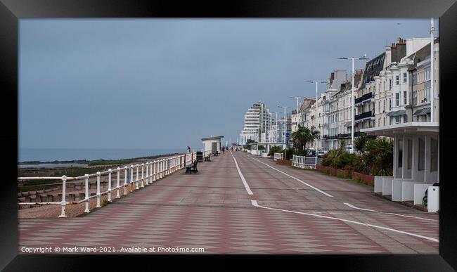 Hastings Promenade over the famous Bottle Alley Framed Print by Mark Ward