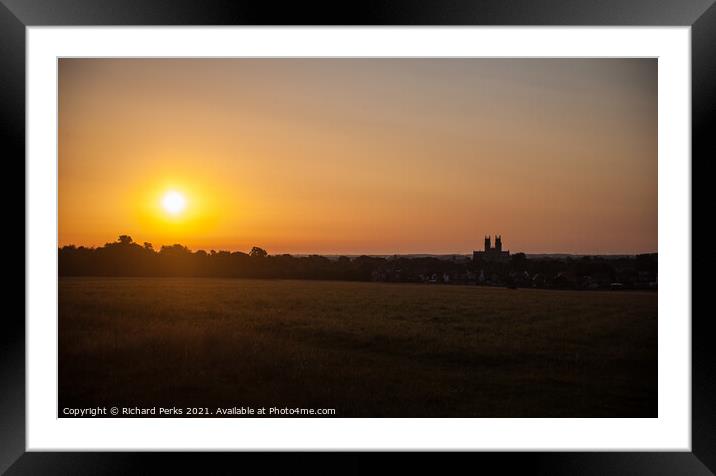 Sunrise at  Beverley  Framed Mounted Print by Richard Perks