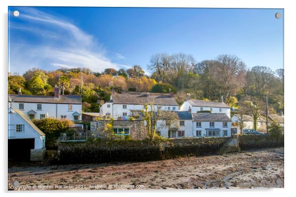 Helford Village, Cornwall, South West England Acrylic by Gordon Maclaren