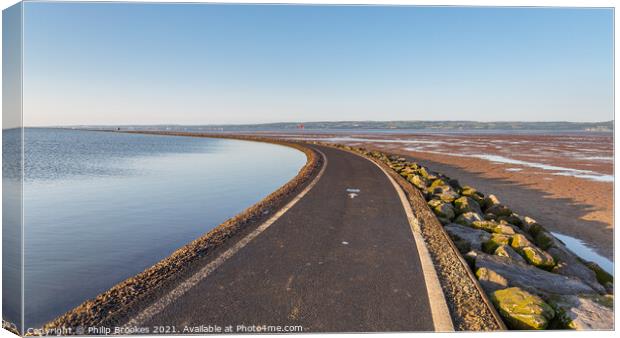 West Kirby Lakeside Path Canvas Print by Philip Brookes