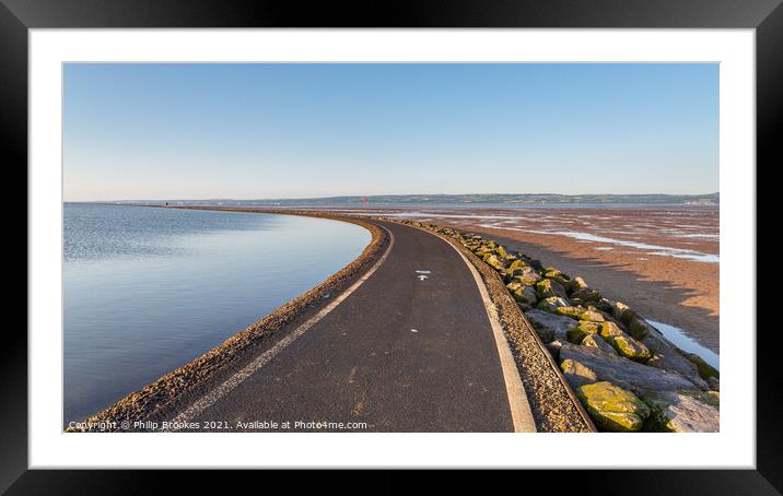 West Kirby Lakeside Path Framed Mounted Print by Philip Brookes