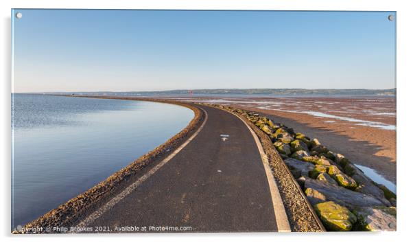 West Kirby Lakeside Path Acrylic by Philip Brookes