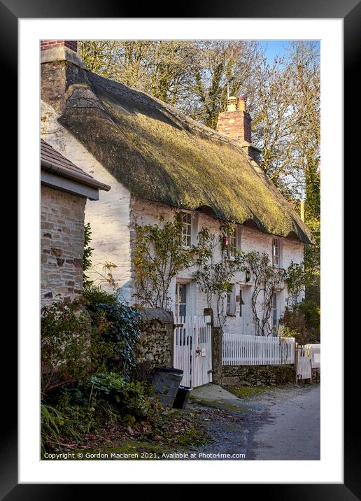 Holiday Cottage, Helford Village, Cornwall Framed Mounted Print by Gordon Maclaren
