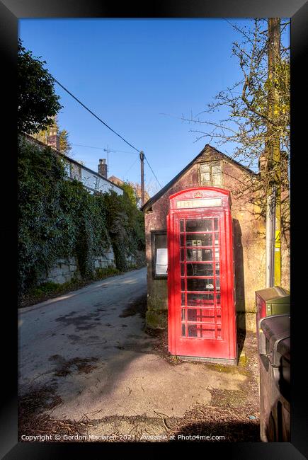 Telephone Box, Helford Village, Cornwall Framed Print by Gordon Maclaren