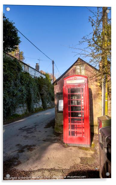 Telephone Box, Helford Village, Cornwall Acrylic by Gordon Maclaren