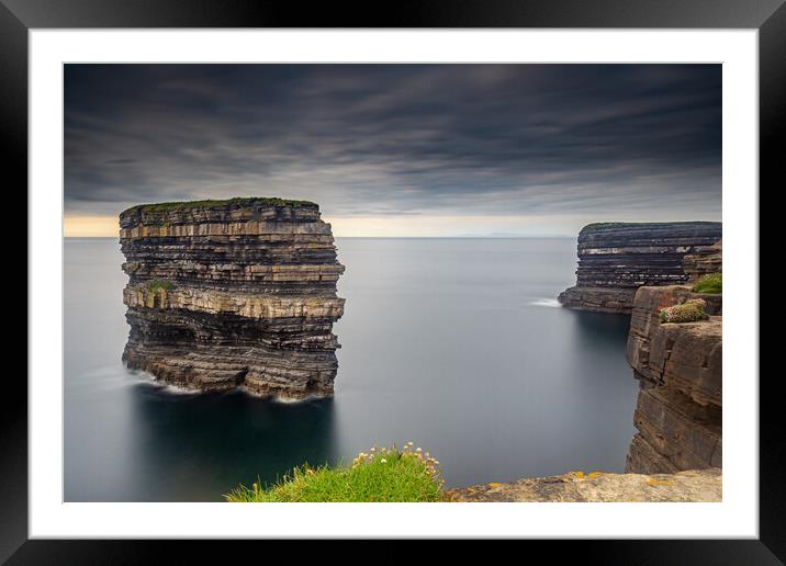 Downpatrick Head County Mayo Ireland Framed Mounted Print by Chris Curry