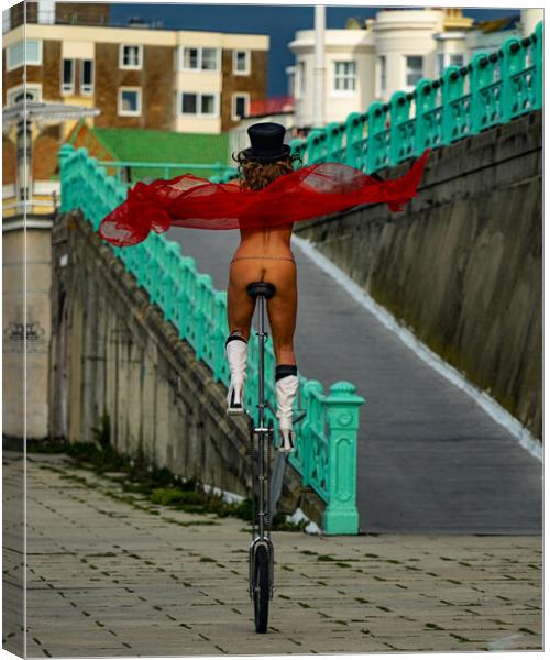 Morning Exercise in Never Normal Brighton Canvas Print by Chris Lord