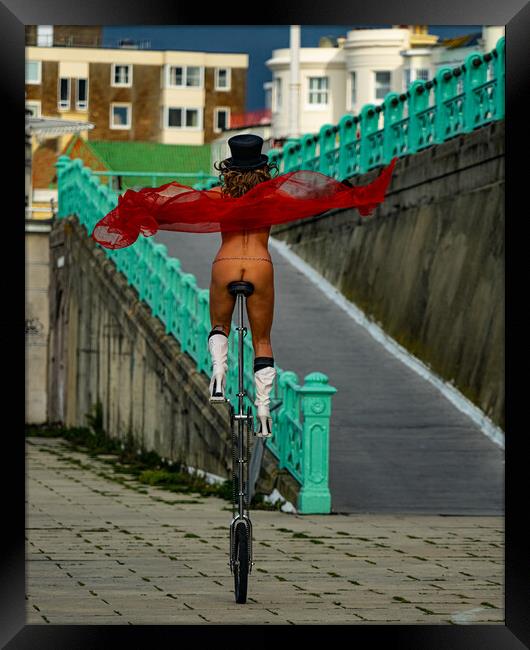 Morning Exercise in Never Normal Brighton Framed Print by Chris Lord