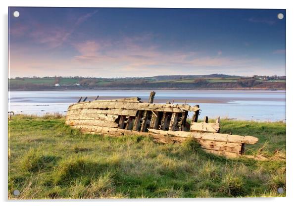 Purton Ships’ Graveyard - Severn Collier Acrylic by Susan Snow