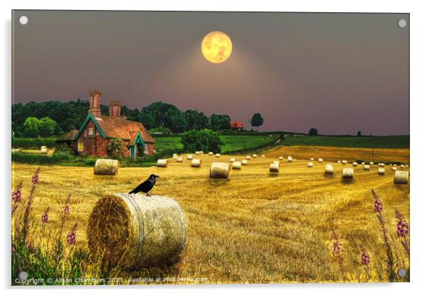 Harvest Moon Acrylic by Alison Chambers