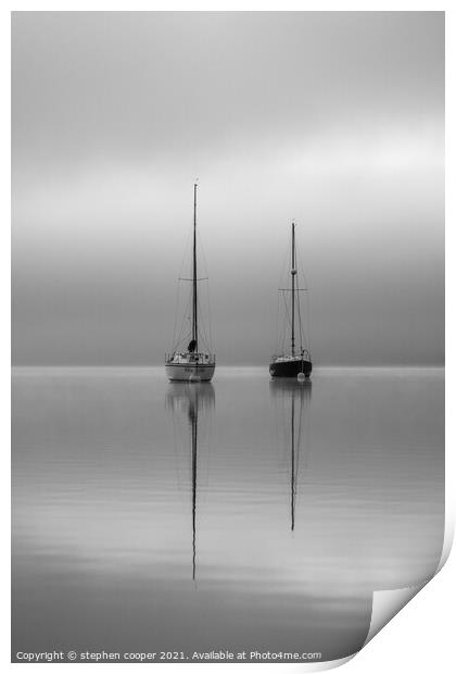yachts Print by stephen cooper