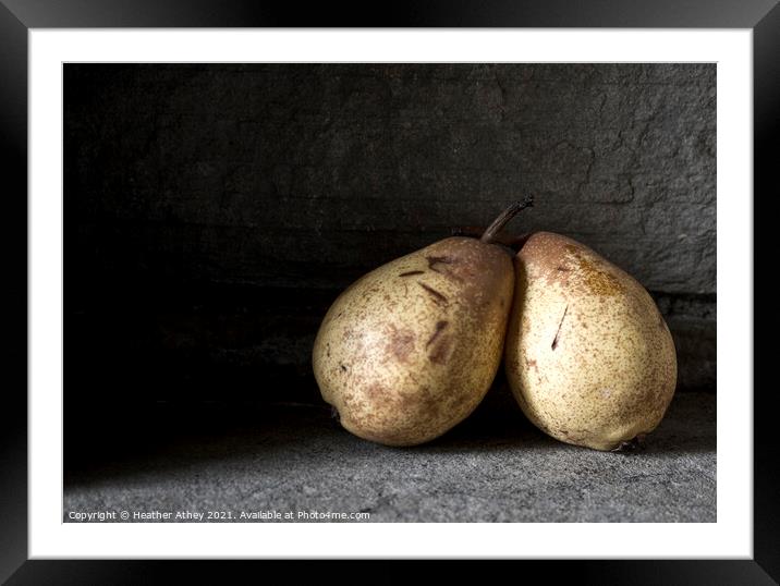 Pair of Pears Framed Mounted Print by Heather Athey