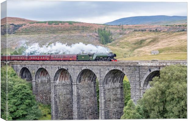 Flying Scotsman on the Dent Viaduct Canvas Print by James Marsden