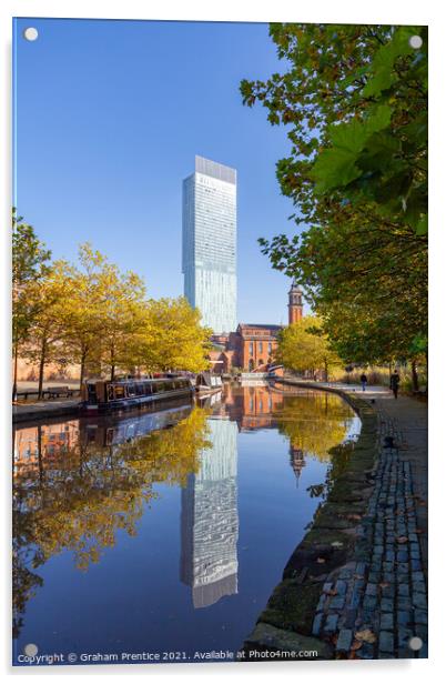 Beetham Tower Reflected in Bridgewater Canal  Acrylic by Graham Prentice