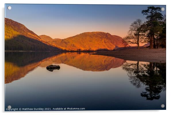 Buttermere Reflections Acrylic by Matthew Dunkley