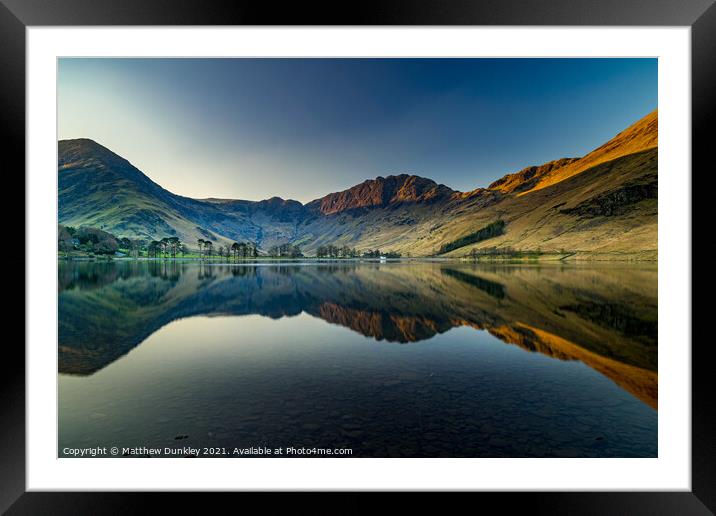 Buttermere Sunrise Framed Mounted Print by Matthew Dunkley