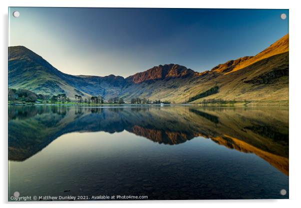 Buttermere Sunrise Acrylic by Matthew Dunkley