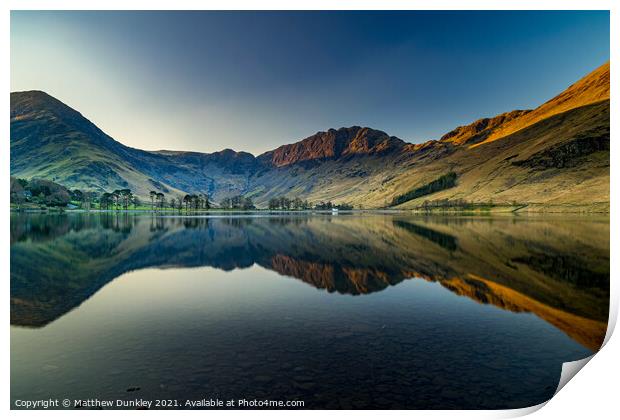 Buttermere Sunrise Print by Matthew Dunkley