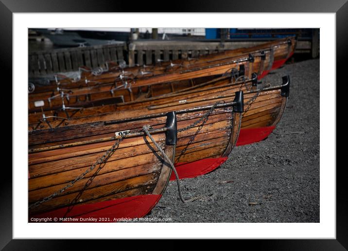 Pleasure Boats Windermere Framed Mounted Print by Matthew Dunkley