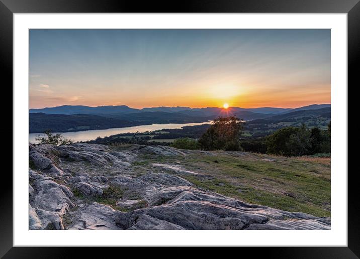 Majestic Sunset View at Orrest Head Framed Mounted Print by James Marsden
