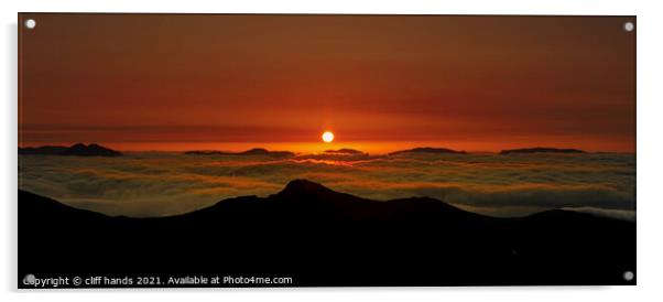 Sunrise, Glencoe, Highlands, Scotland. Acrylic by Scotland's Scenery