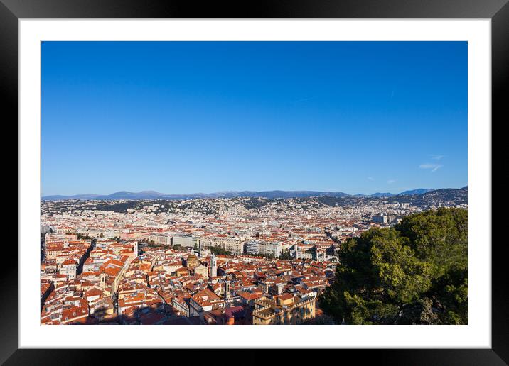 City of Nice in France Framed Mounted Print by Artur Bogacki