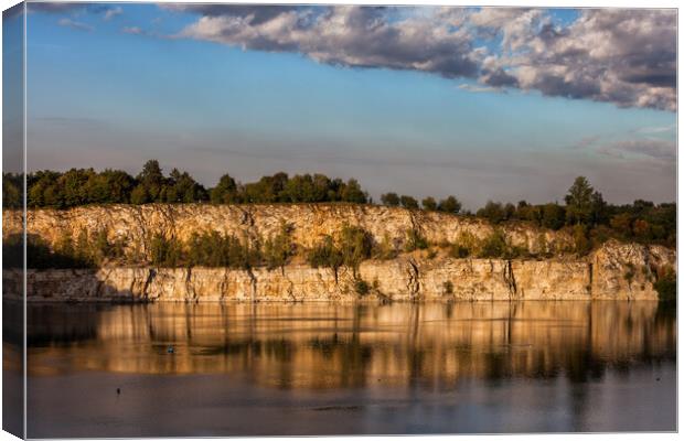 Zakrzowek Reservoir at Sunset in Krakow  Canvas Print by Artur Bogacki