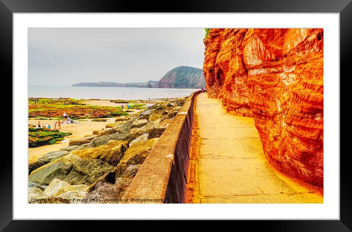 Cliff Walkway Sidmouth Framed Mounted Print by Peter F Hunt