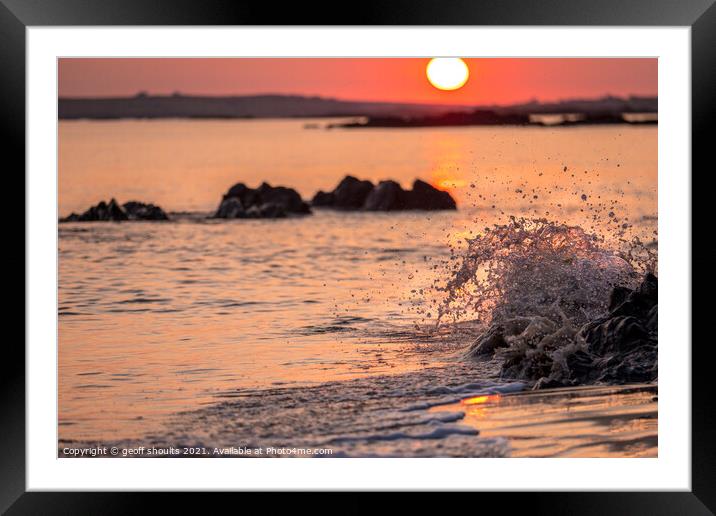 Rhosneigr Sunset I Framed Mounted Print by geoff shoults
