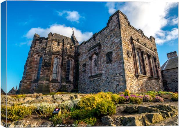 St Margaret’s Chapel. the small Chapel within Edin Canvas Print by John Henderson