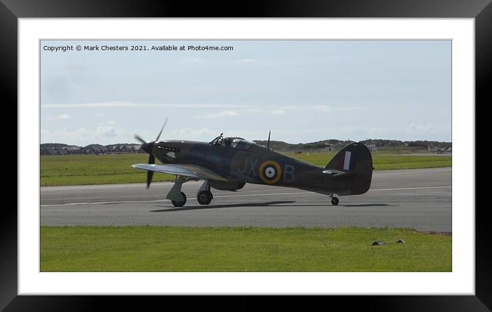 Hawker Hurricane ready to take off. Framed Mounted Print by Mark Chesters
