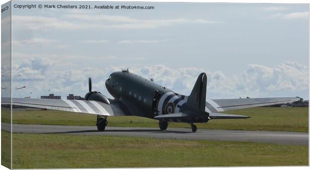 Powerful Dakota Taking to the Skies Canvas Print by Mark Chesters