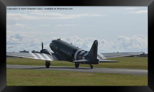Powerful Dakota Taking to the Skies Framed Print by Mark Chesters